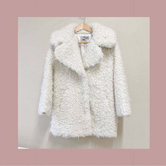 ASOS Faux Fur Coat with Snap Closure, Size 4 - Picture 8 of 8